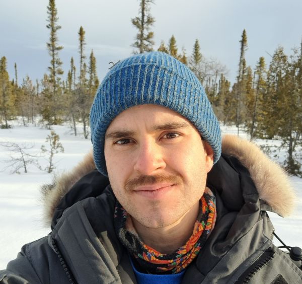 Colin in a winter landscape