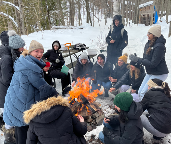 Baharul: Picture 6: Fun Time - keeping warm and enjoying marshmallows - Winter 2023