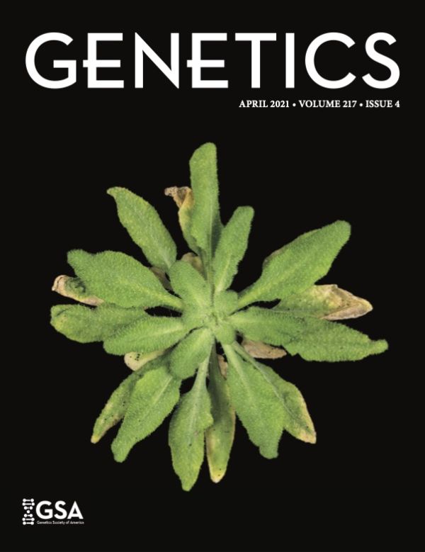 The cover of the April 2021 edition of Genetics magazine