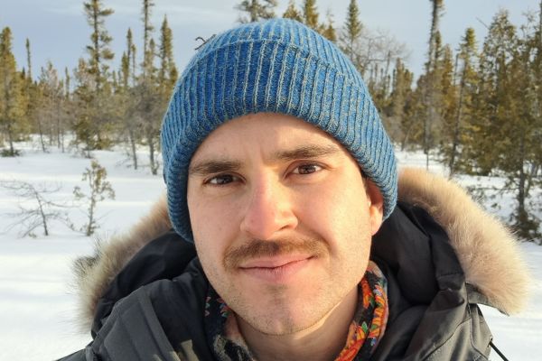 Colin in a winter landscape